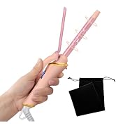 Ukliss Mini Curling Iron for Short Hair - Dual Voltage (110-240V) Travel Hair Curler, 5 Heat Sett...