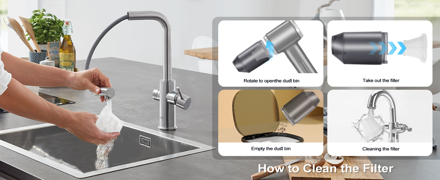 4-IN-1 Car Handheld Vacuum Cordless for Home