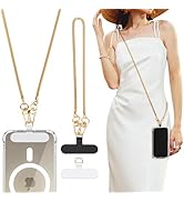 TiMOVO Universal Phone Lanyard, Metal Cell Phone Chain Anti-Theft Crossbody Strap for iPhone 15 P...