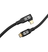 short usb c to usb c cable 90 Degree ,Plug Type C Right Angle Fast Charging Cord , USB-C 3.2 Gen ...