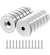 Neodymium Magnets with Countersunk Hole and Steel Cup, 1.00