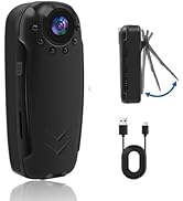 Mini Body Camera HD 1080P Wearable POV Cam, Action Camera with Night Vision Loop Recording Motion...