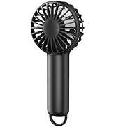 KIDEE Portable Handheld Fan, Mini Hand Fan Rechargeable, Pocket Size, 3 Speeds, Small Face Eyelas...