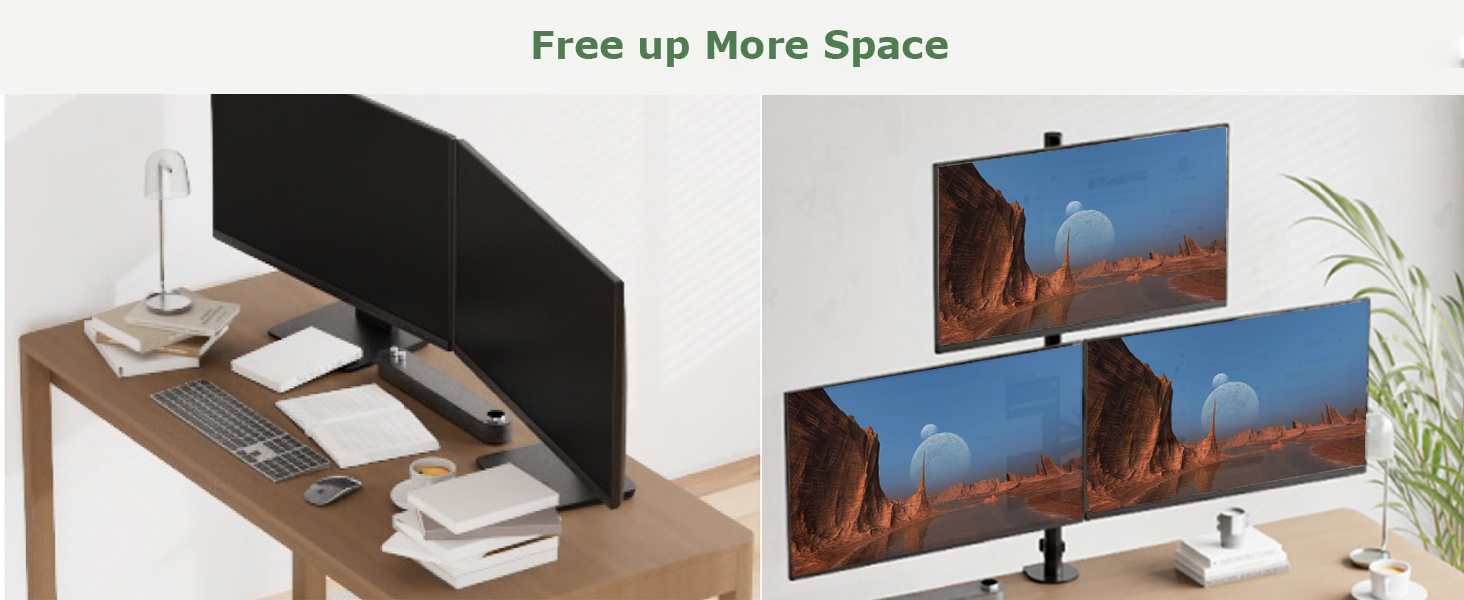 triple monitor mount