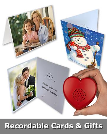 Voice Recordable Cards and Gifts Record and Sens a personalised custom voice message 