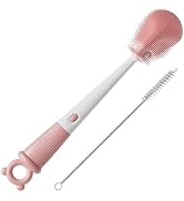 JOYMOOP Silicone Bottle Brush &amp; Straw Cleaner Brush Set, Multi-Functional Bottle Washer for Sport...