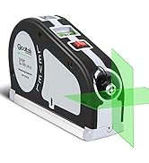 Green Laser Level, Qooltek Rechargeable Multipurpose Cross Line Laser Tool with Vertical and Hori...