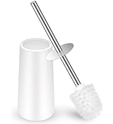 IXO Toilet Brush and Holder, Toilet Brush with 304 Stainless Steel Long Handle, Toilet Bowl Brush...