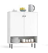 Giantex Sideboard Buffet Cabinet, 2-Door Kitchen Storage Cabinet with Adjustable Shelf &amp; Anti-Tip...