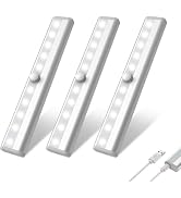 Haigvel LED Motion Sensor Night Light, Rechargeable RV Step Lights,3 Pack Wireless Camper Step Li...