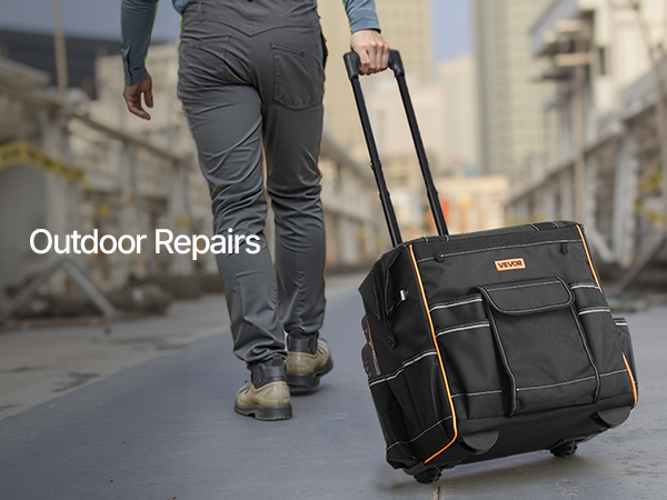 tool backpack with wheels