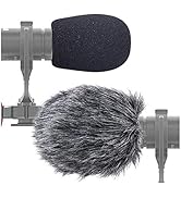 SUNMON Furry Windscreen Muff, Mic Pop Filter/Foam Wind Cover fits Rode VideoMicro Videomic Me-L S...