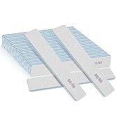 Nail File-Nail Files, 80/80 Grit Nail Files for Gel Nails, 12 PCS Double Side Emery Board Nail Fi...