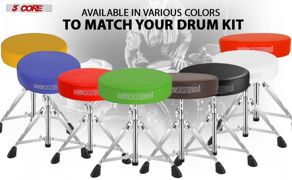 Brown Drum Chair,Height Adjustable Heavy Duty Upgraded Drum Stool