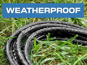 Holiday Black CordaOutdoor extension cord waterproof design