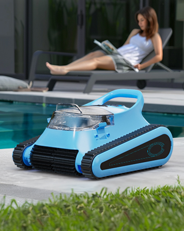 Pool Vacuum for Inground Pools: Cordless Robot Robotic Pool Cleaners with Hook 180W Suction Auto Vac...