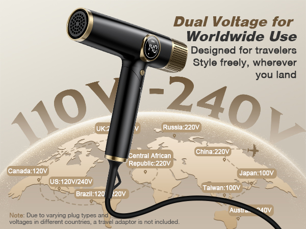 Dual Voltage Travel Hair Dryer