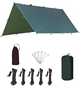 Waterproof Camping Tent Tarp Hammock Rain Fly - 118”x125”/177”x216”,Lightweight UV Protection Sun...