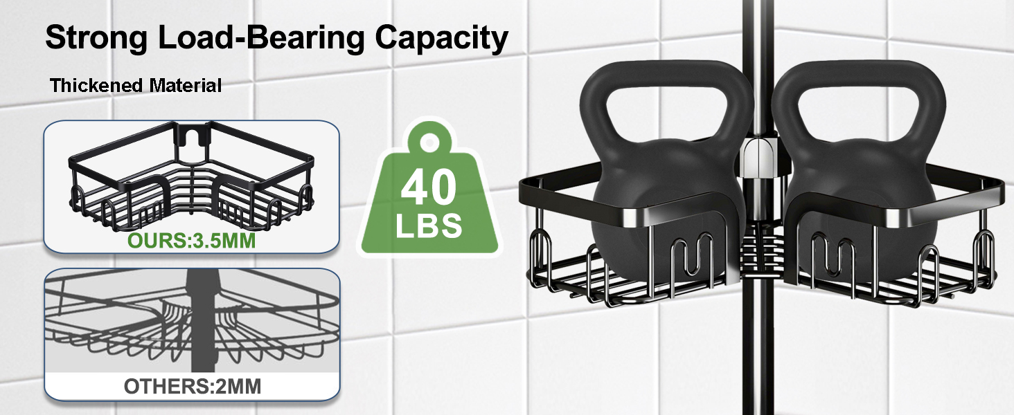 durable shower storage caddy