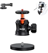 UURIG BH07 Magnetic Camera Mount with 360° Ball Head, Magnetic Mount Base Stand with 1/4"-20 Thre...