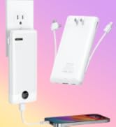 portable charger with cables