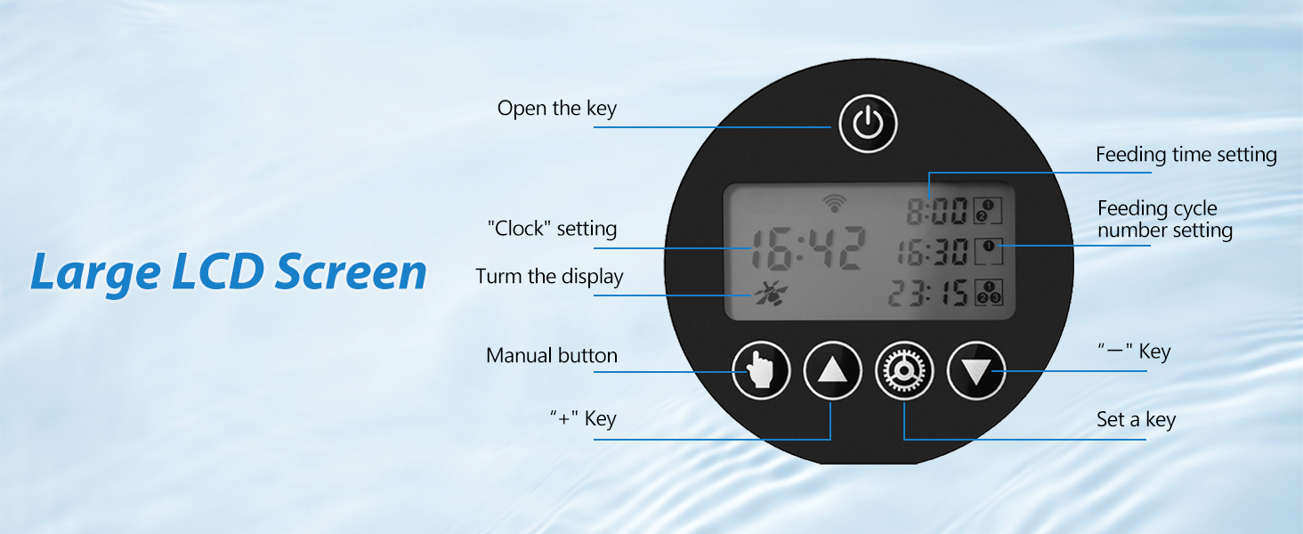 Fish Food Dispenser with LCD Display