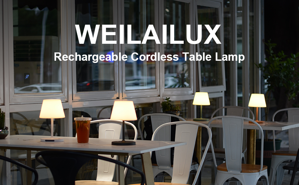 WEILAILUX Small Rechargeable Cordless Table Lamp-1