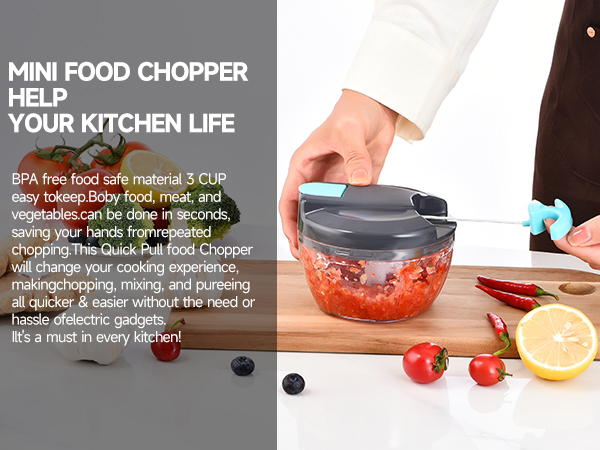  Manual Food Processor Vegetable Chopper