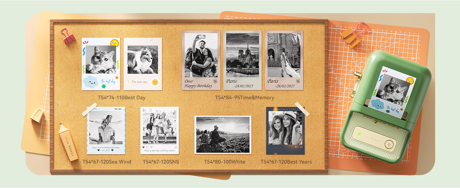variety of photo labels are available