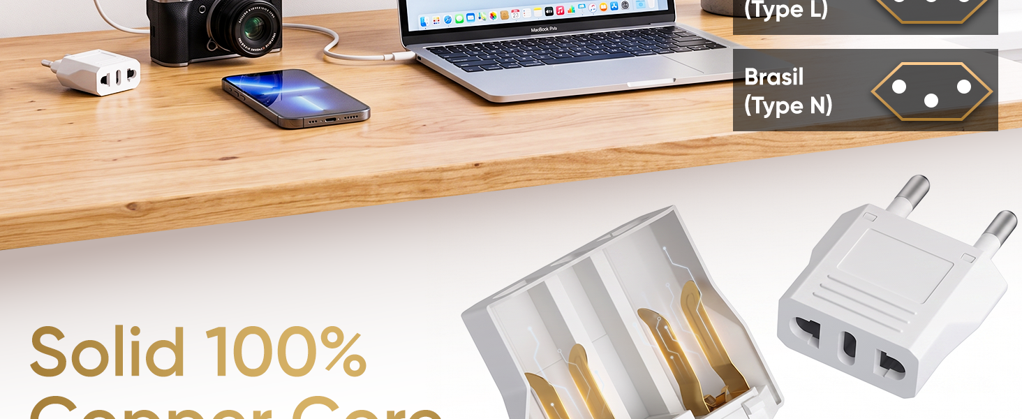 Solid 100% Copper Core
