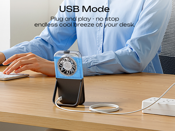 handheld fan with water mist