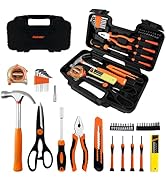 SOLUDE 40-Piece All Purpose Household Tool Set,Portable Small Tool Kit with Case,Basic Tool Kit f...