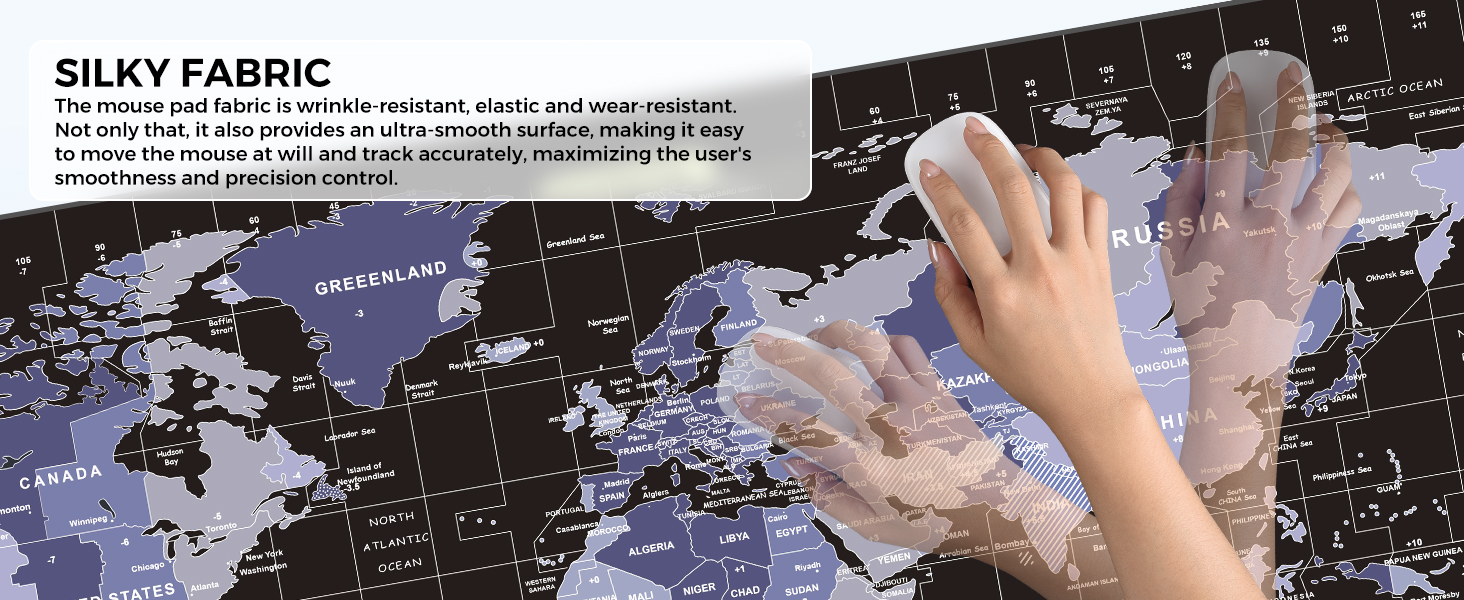 Large Mouse Pad World Map