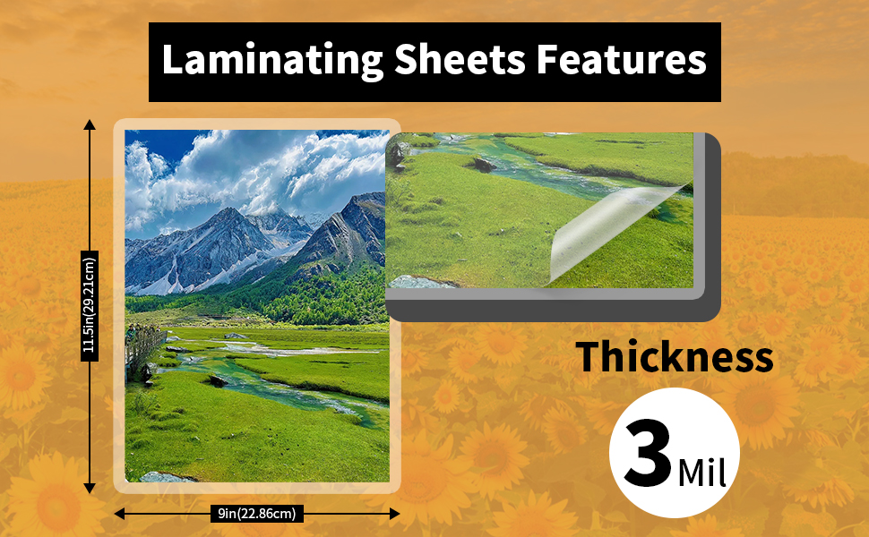 Laminating Sheets Holds 8.5 x 11 Inch Sheets