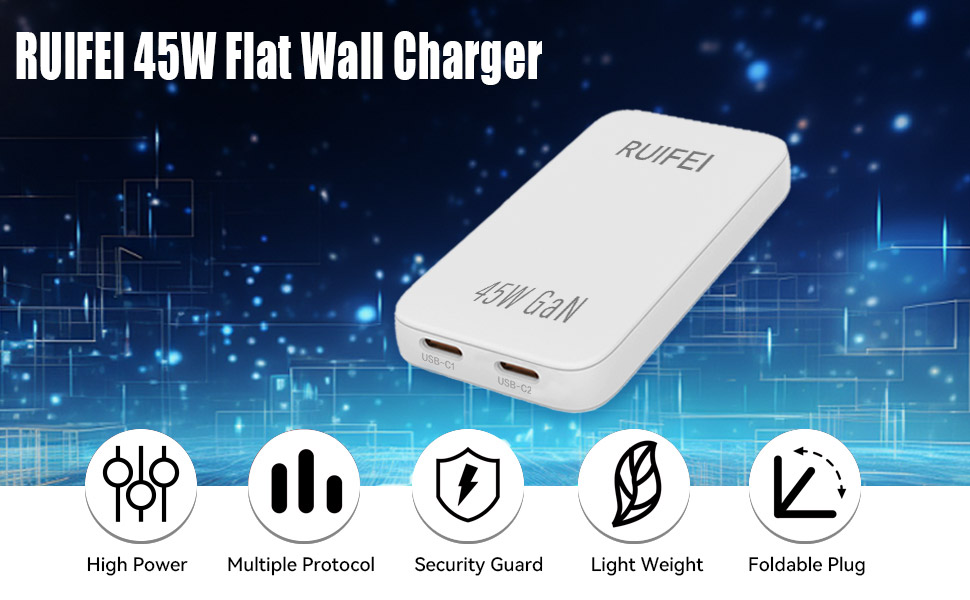 flat 45w usb c charger