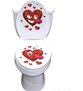 Iconikal 2-Piece Toilet Seat Cling Decoration Set, Valentine's