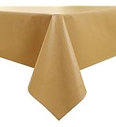 Heavy Duty Vinyl Tablecloth Waterproof Oil-Proof PVC Table Cloth Stain-Resistant Wipeable Rectang...