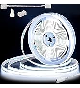 PAUTIX COB LED Strip Lights 20ft/6.1m 6000K Daylight White,504 LEDs/m 6000LM Super Bright DC24V C...