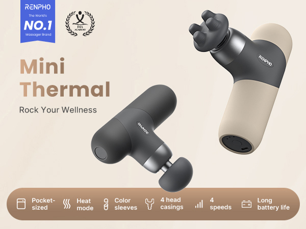 Massage Gun with interchangeable heads for portable wellness and travel-friendly comfort