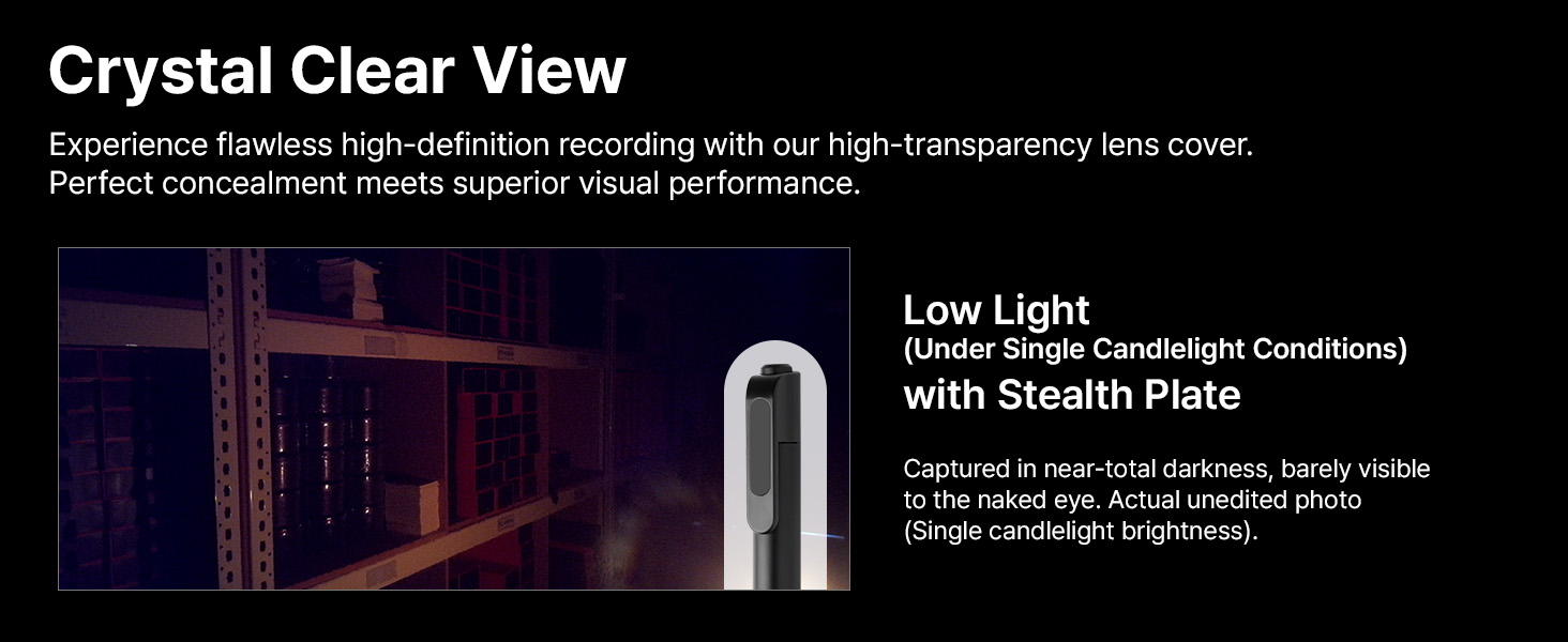 Low light recording sample showing visible details in near total darkness environments