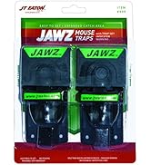 JT Eaton 409 Jawz Plastic Mouse Trap for Solid or Liquid Bait, 2-Pack