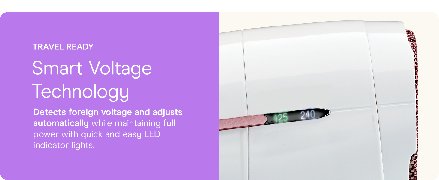 Conair small, mini, and compact hair dryer for travel. Handle folds for easy storage.