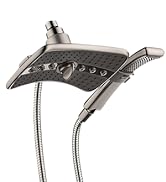 BRIGHT SHOWERS Shower Head Combo with Two Spray Setting Fixed Shower Head and Two Spray Settings ...
