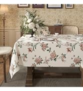 HOMOHEINI Rectangle Table Cloth,100% Waterproof Tablecloth Oil Proof Spill Proof Vinyl Table Clot...