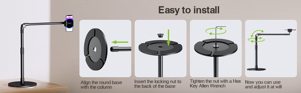 overhead phone stand for drawing