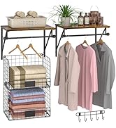 Laundry Room Shelves Wall Mounted with Wire Baskets, Over the Washer and Dryer Shelf with Clothes...