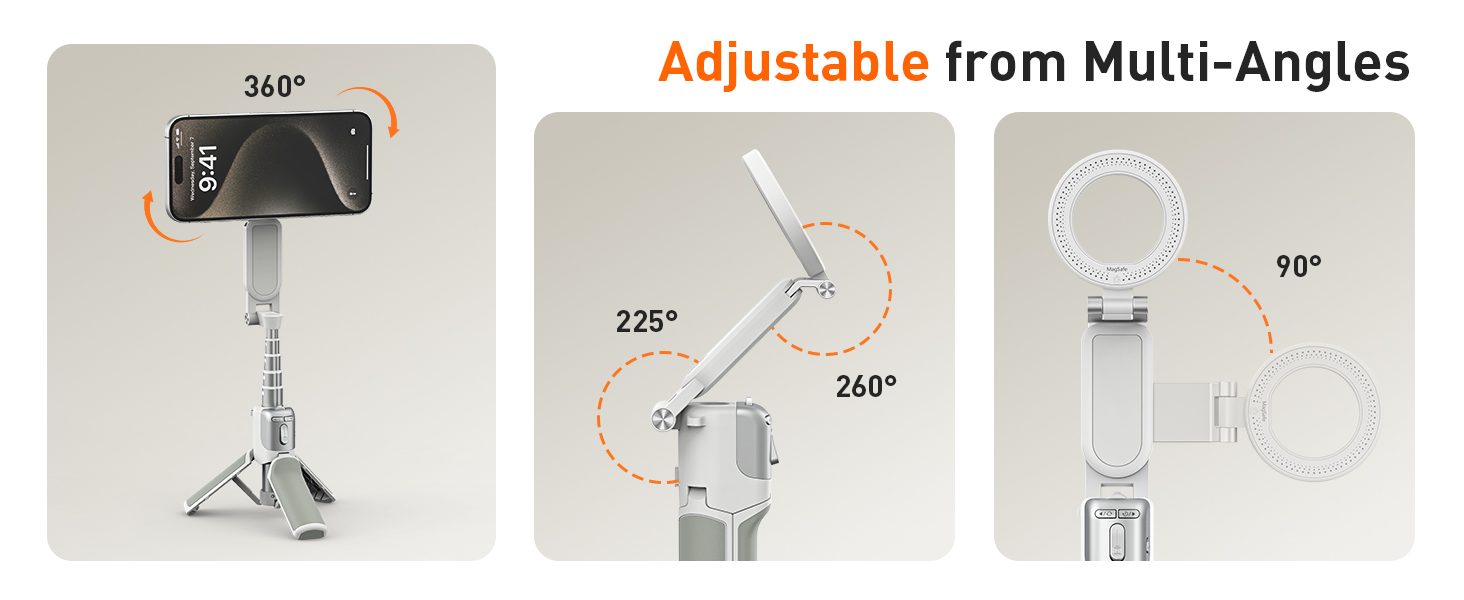 phone camera grip handle smartphone mobile selfie stick tripod for iphone 16 17 pro max
