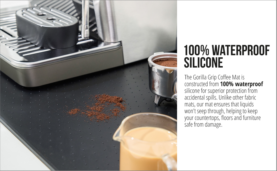 100% Waterproof Espresso Bar Dish Drying Mat Protects Countertops