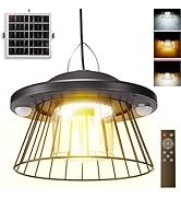 HULPPRE 3000lm Solar Light Indoor&amp;Outdoor,Solar Shed Light Daytime or Night,Classic Metal with E2...