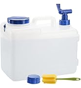 Dicunoy Water Container with Spigot, 4 Gallon Camping Drinking Water Storage Jug, Portable Thick ...